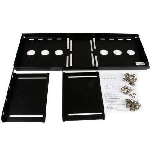 Universal VESA 17-19&quot; LCD monitor mounting bracket for 19&quot; rack or cabinet