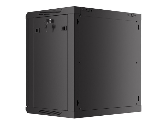 Lanberg 19&quot; wall-mount cabinet 12U/600*450 with perforated door (flat pack), black 