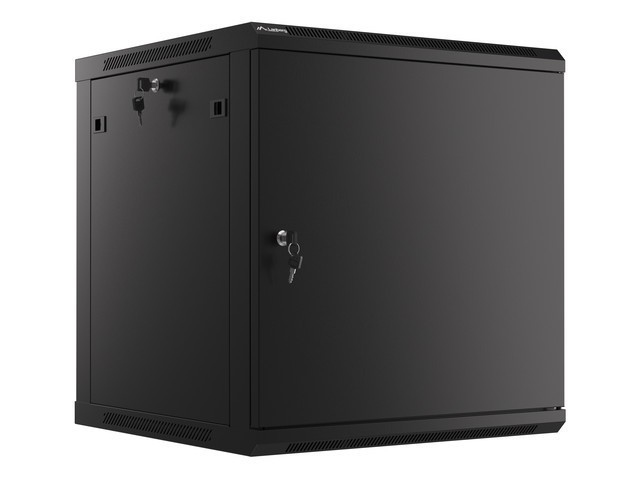 Lanberg 19&quot; rack cabinet, wall-mount 12U/600*600 (flat pack), with metal door, black