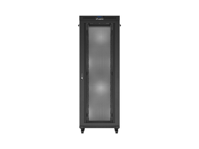 Lanberg 19" free-standing rack cabinet, 47U 800*800 with mesh door, LCD, black, flat-pack