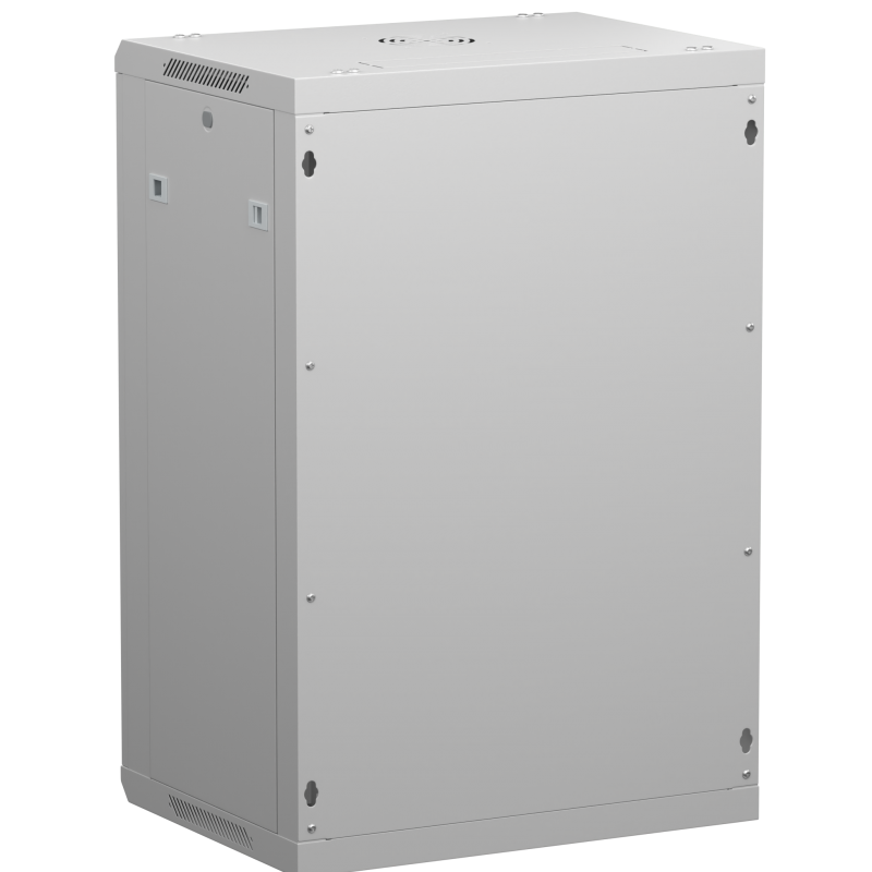 Netrack 19" wall-mount rack cabinet, 18U 600*450, glass door, grey, flat-pack