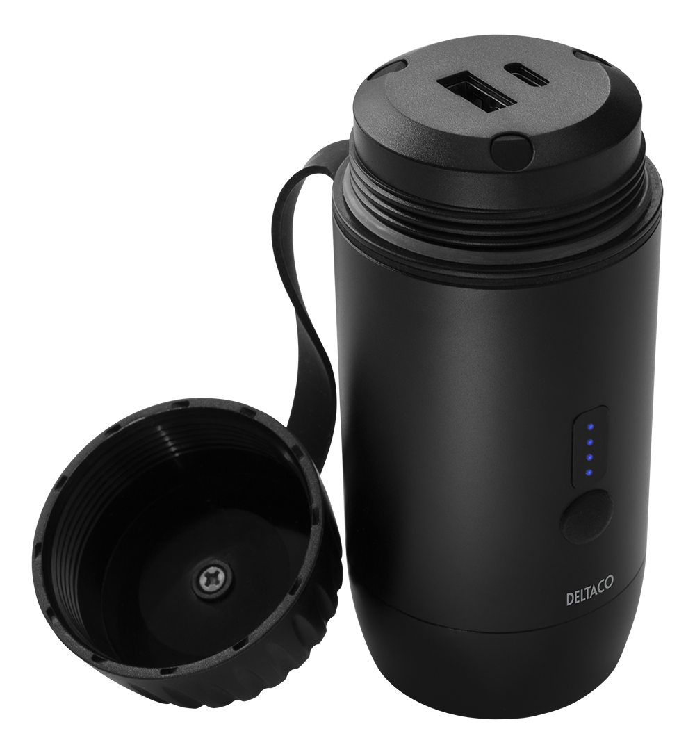 Veekindel akupank, 15000mAh, IP67, USB-A &amp; USB-C, LED taskulamp, SOS LED