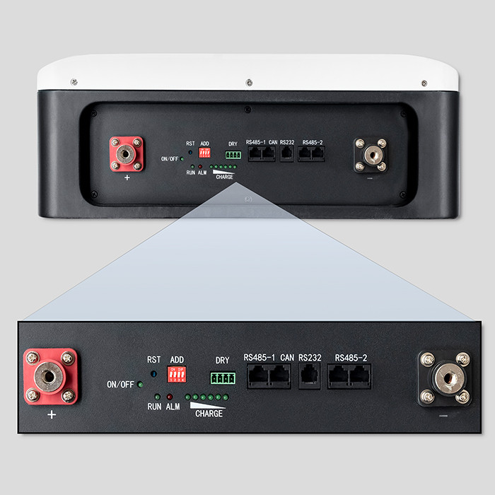 Qoltec stable LiFePO4 energy storage, 5.12kWh, 51.2V, 100Ah, BMS, LCD