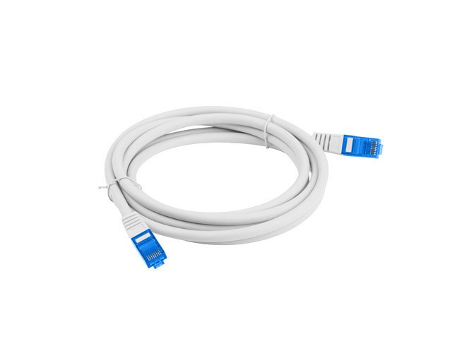 Cat6A Ethernet patch cable S/FTP LSZH CCA 3m, grey, fluke passed