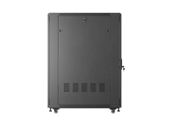 Lanberg rack cabinet 19" free standing 27U 600*1000 flat pack with mesh door black