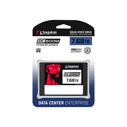 Kingston 7.68TB DC600M 2.5" SATA3 mixed-use data center SSD for enterprise servers &amp; NAS (VMWare ready)