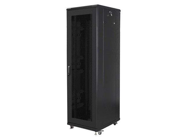 Lanberg rack cabinet 19&quot; free-standing 42U/600*800 flat pack with mesh door, black