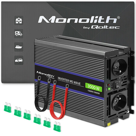 Monolith voltage converter 3000 MS wave | 12V to 230V | 1500/3000 | USB