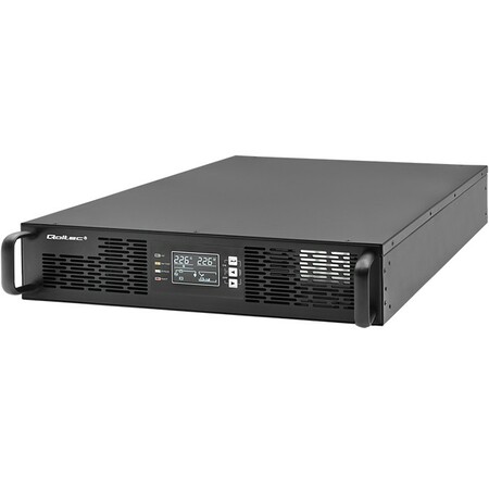Qoltec online UPS 3000VA/3000W, power factor 1.0, LCD, EPO, USB, 2U rackmountable