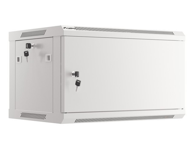Lanberg 19&quot; wall-mount rack cabinet, 6U/600*450 with metal door (flat pack), grey
