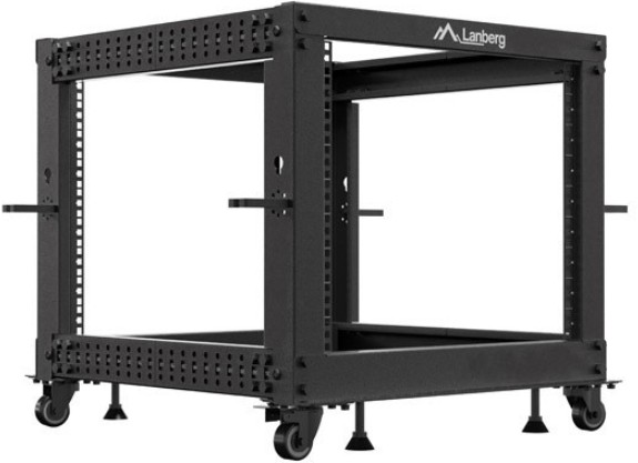 Lanberg open frame rack 19" 9U 600*657, black