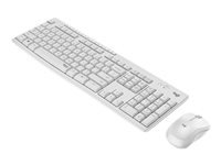 Logitech MK295 silent keyboard &amp; mouse set wireless 2.4 GHz nordic off white (PAN)