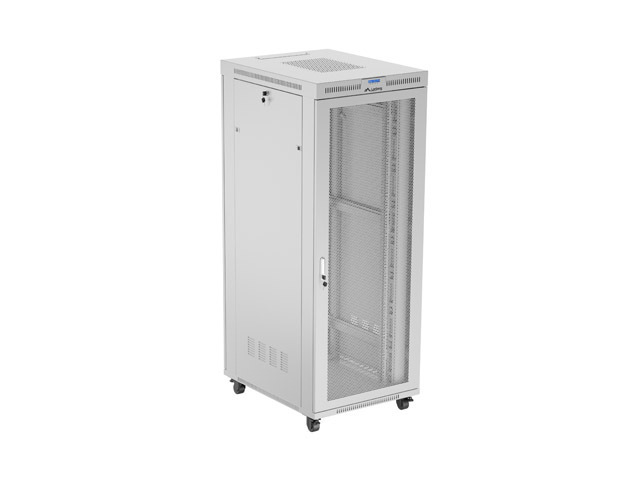 Lanberg 19" free-standing rack cabinet, 42U 800*1000 with mesh door, LCD, grey, flat-pack
