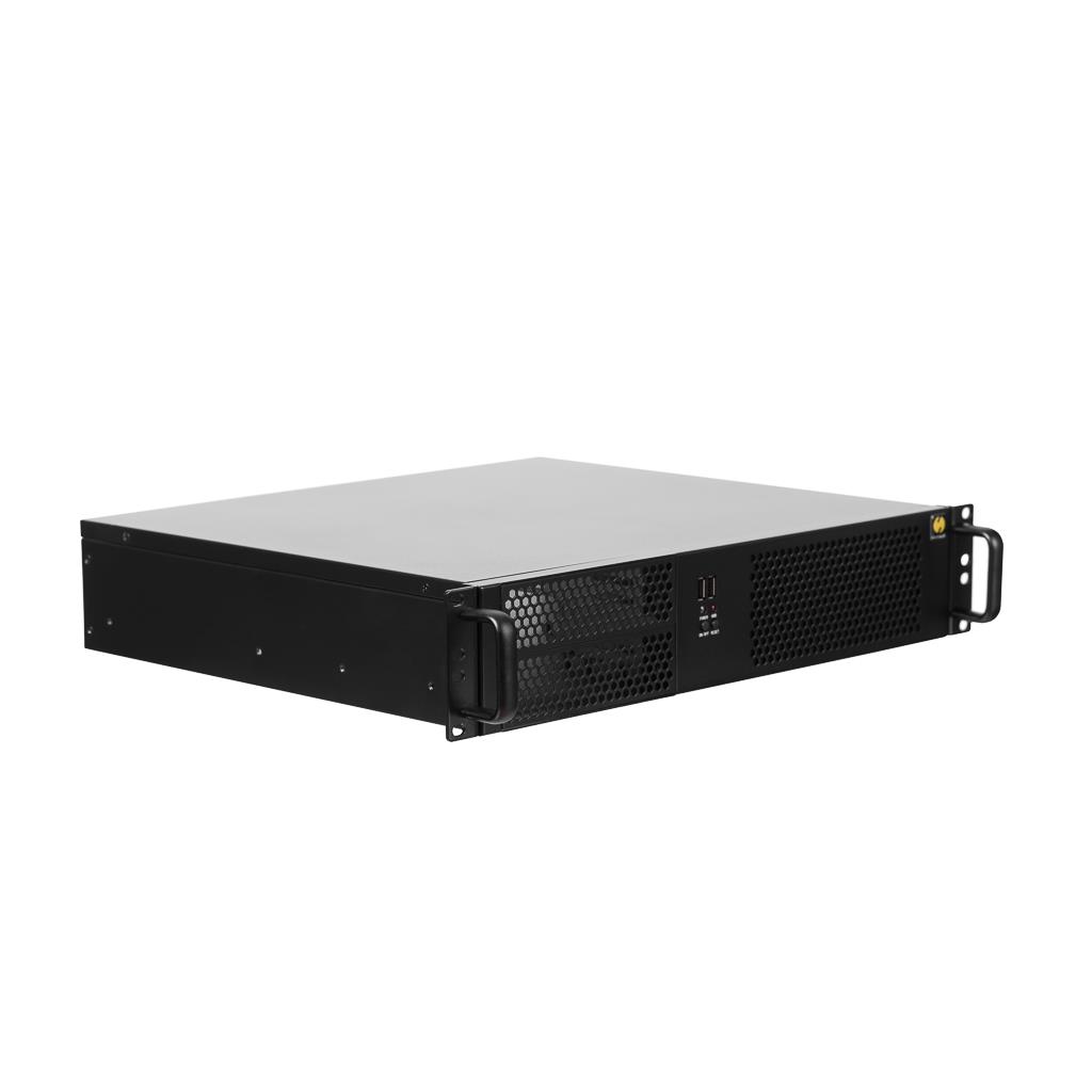 Netrack 19" 2U server chassis, mini-ITX/microATX, 482*88.8*390mm