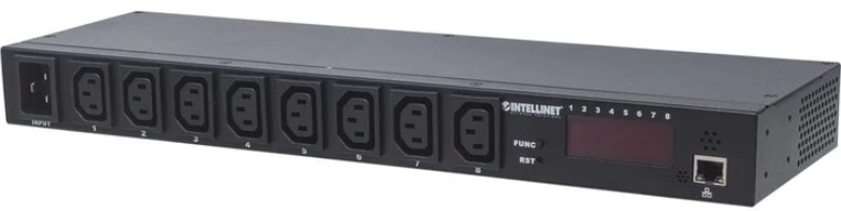 Intellinet 19" 1U PDU switchable, 8*C13 out, C20 in