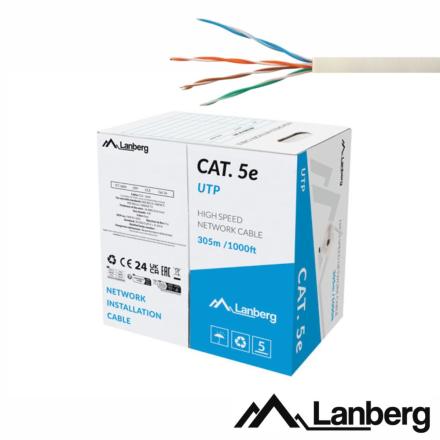 Lanberg LAN cable cat. 5E 305m solid CCA, grey, fluke passed