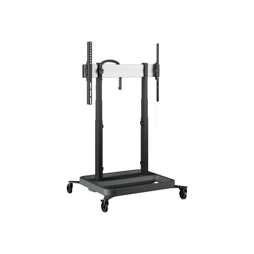 Vogel display cart, 120kg load capacity, 4 casters, 10cm caster size, black