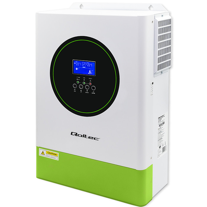 Qoltec modular hybrid off-grid solar inverter 6200W, 120A, 48V, MPPT, up to 12 units, BMS, sinus, Wi-Fi option, power factor 1.0