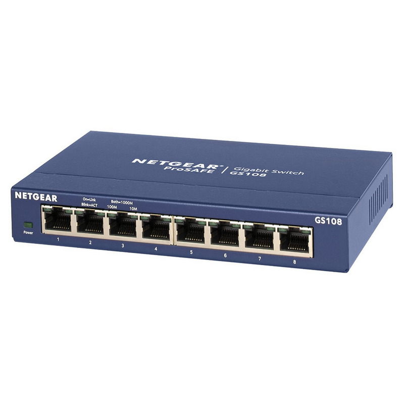 Netgear 8-port Gigabit Ethernet unmanaged switch GS108GE