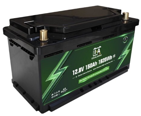 IA seeria LiFePO4 aku 12V, 150Ah, Smart-BMS, Bluetooth &amp; heating