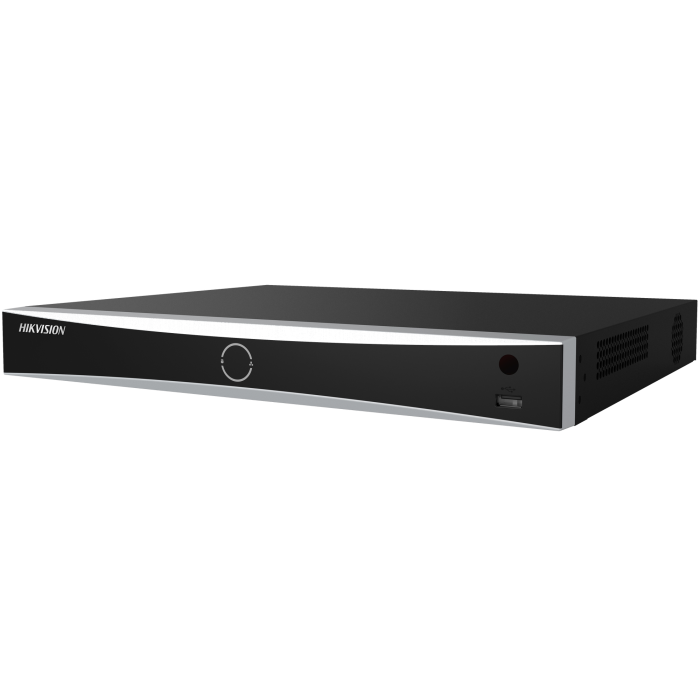 HikVision network video recorder, 8 channel IP cameras + 8 ch PoE, 2*SATA (kuni 2*16TB), H.265+, VGA &amp; HDMI output, alarm I/O, 80Mb/s, max. res.: 12MP
