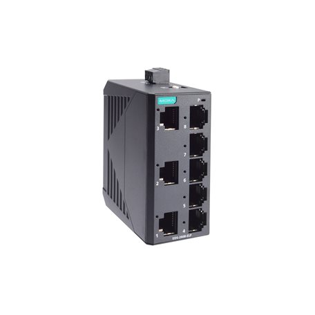 Moxa unmanaged switch, 8*10/100BaseT(X), DIN rail, -10...60°C, plastic