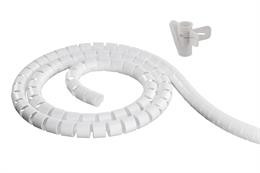 Nailonist kaabliümbris, konks- ja silmuskinnitus, 2.5m, valge
