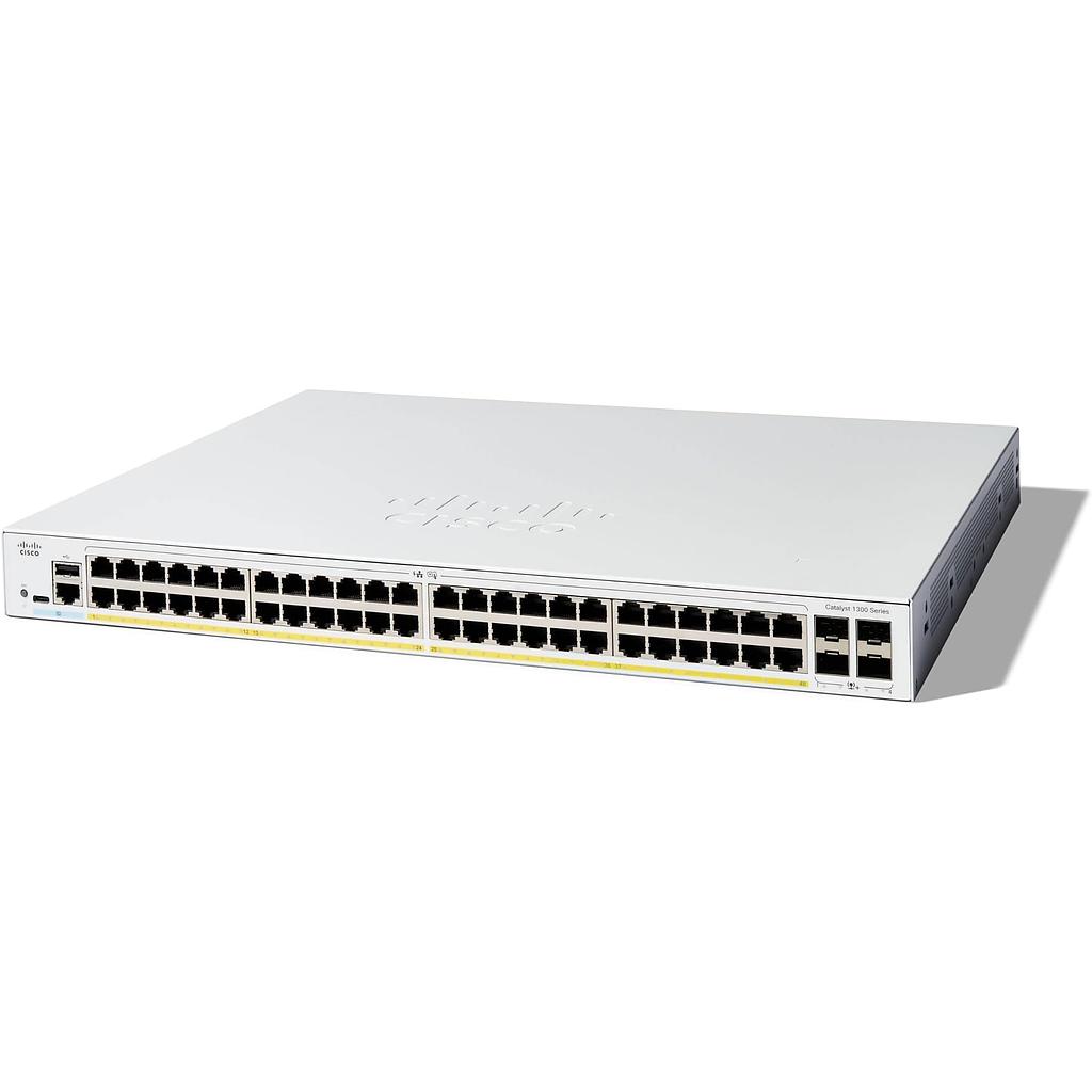 Catalyst 1300 48-port GE, Full PoE, 4*10G SFP+
