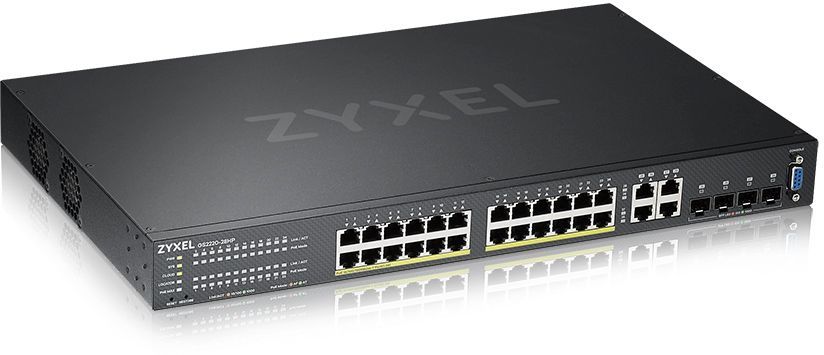 ZyXEL GS2220 series L2 managed switch, 24-port GbE, PoE, with GbE uplink, 1 year NCC Pro pack license bundled