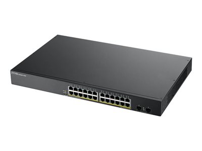 ZyXEL GS1900-24HPv2, 24-port GbE L2 PoE smart switch, rackmount, 170 Watt PoE