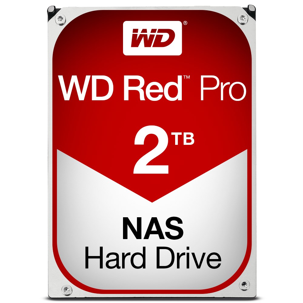 Western Digital WD Pro NAS 3.5" 2TB HDD, 7200 rpm Class SATA 6 Gb/s, CMR, 64MB cache