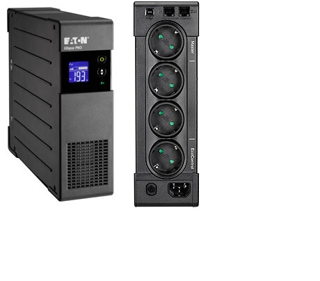 Eaton Ellipse PRO line-interactive UPS DIN, 1200VA/750W, input: C14, outputs: (4) Schuko, (4) Schuko surge only, tower