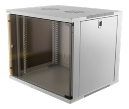 19&quot; 9U seadmekapp seinale või alusele, 540*450mm, klaasuksega, hele