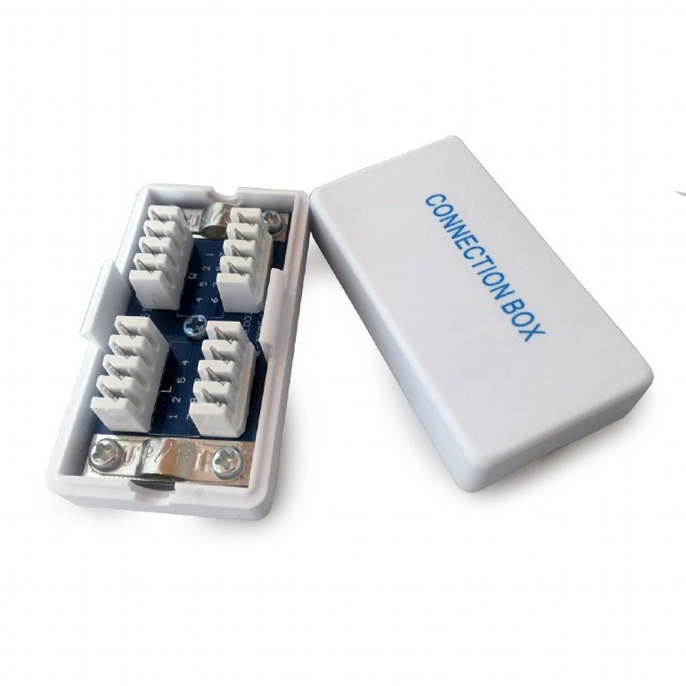 Cat. 6 LAN coupler, LSA (Krone), shielded (silver color)