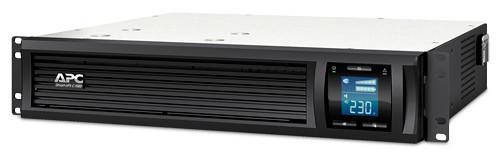 APC Smart-UPS C, line-interactive, 1000VA, rackmount 2U, 230V, 4x IEC C13 outlets, SmartConnect port, USB and serial communication, AVR, graphic LCD