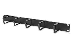 Digitus cable management panel 19&quot; 1U 5*rings 40*60mm, black