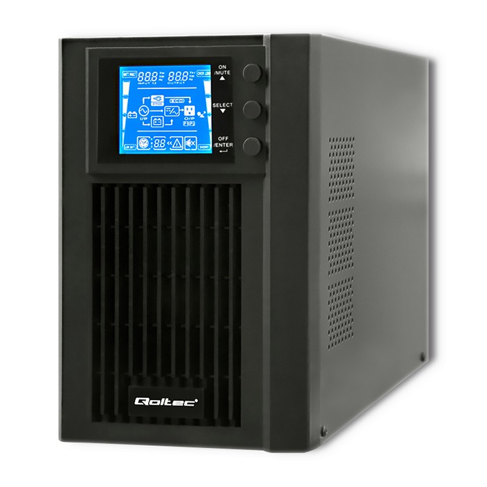 Qoltec online UPS 1000VA/800W | LCD | USB