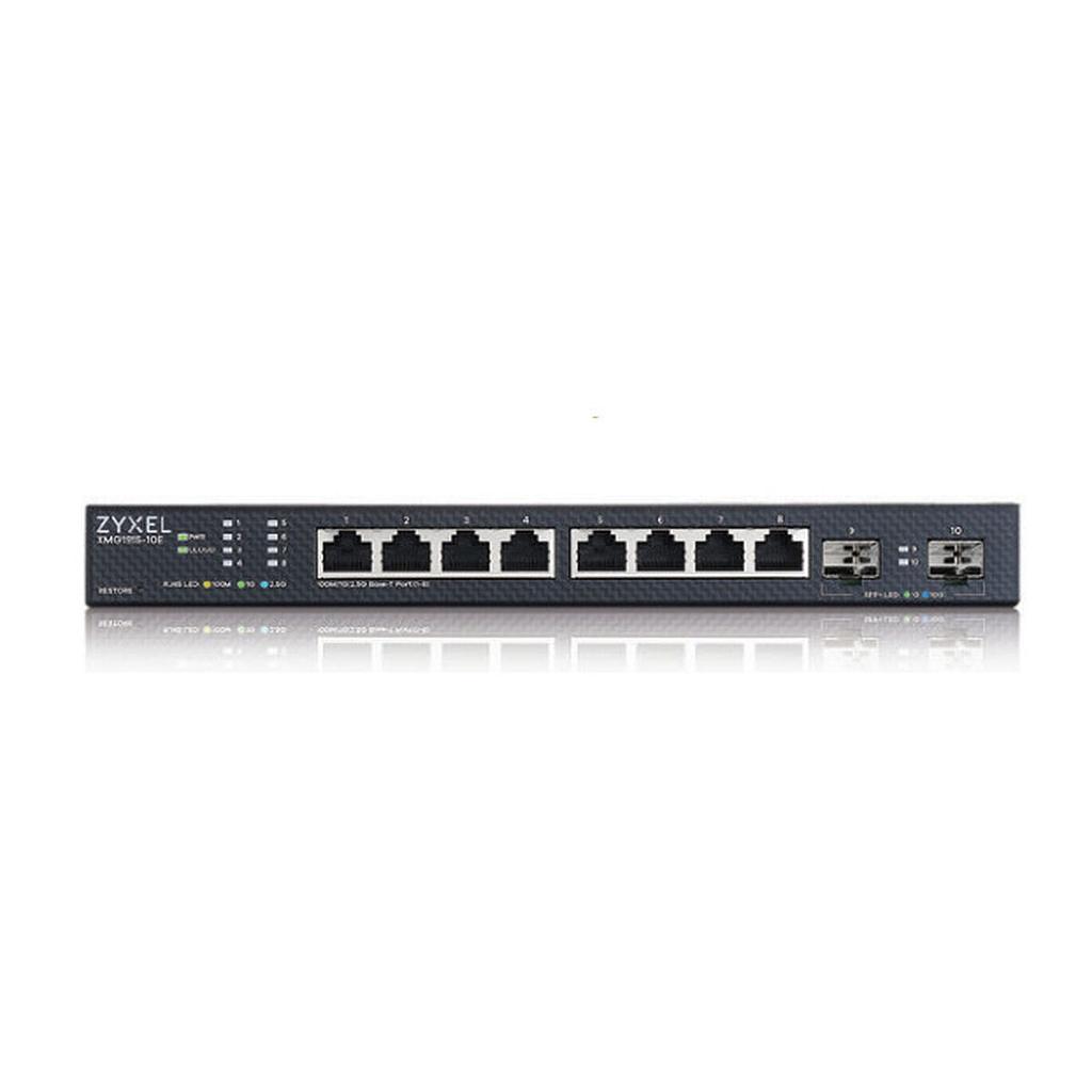 ZyXEL 8-port 2.5GBE, 2 SFP+ smart switch, hybrid mode, standalone or Nebulaflex cloud