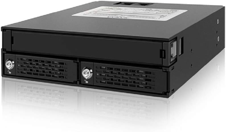 IcyDock ToughArmor MB994IKO-3SB rugged full metal 2 Bay 2.5&quot; SAS/SATA HDD &amp; SSD backplane cage with slim ODD tray and locking trays for external 5.25&quot; bay