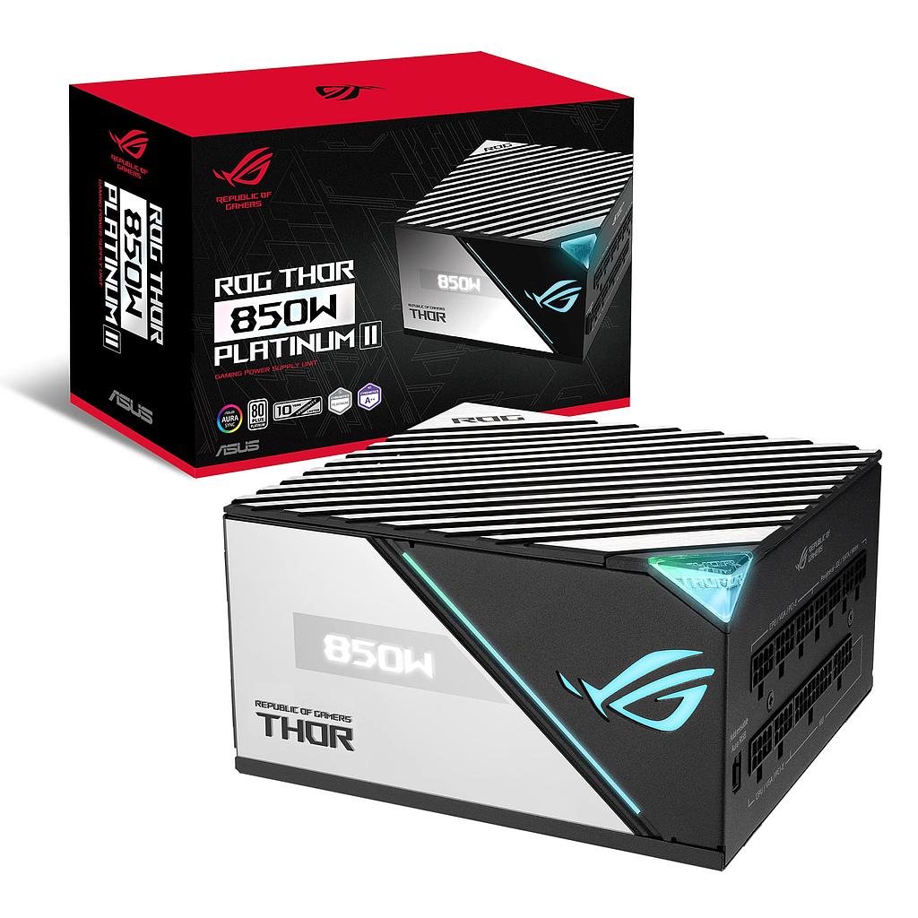 Asus Rog Thor 850W platinum II power supply unit 20+4 pin ATX black, blue, grey