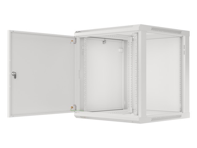 Lanberg rack cabinet 19&quot; wall-mount 12U/600*600 for self-assembly with metal door grey (flat pack)