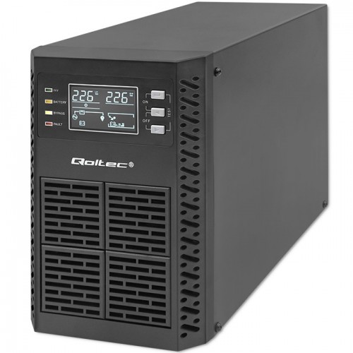 Qoltec UPS 1kVA, 1000W, PF1.0 LCD,EPO,USB,On-line