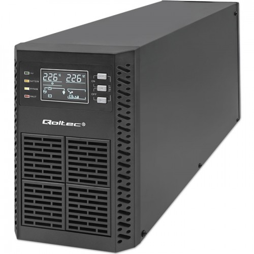 Qoltec UPS | 2kVA | 2000W | power factor 1.0 | LCD | EPO | USB | on-line