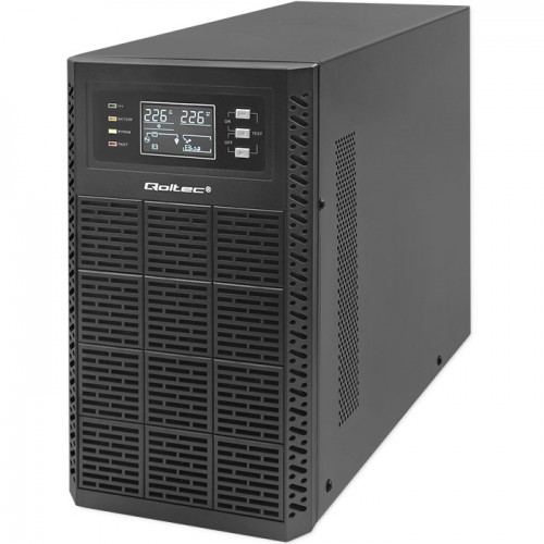 Qoltec UPS | 3kVA | 3000W | power factor 1.0 | LCD | EPO | USB | on-line
