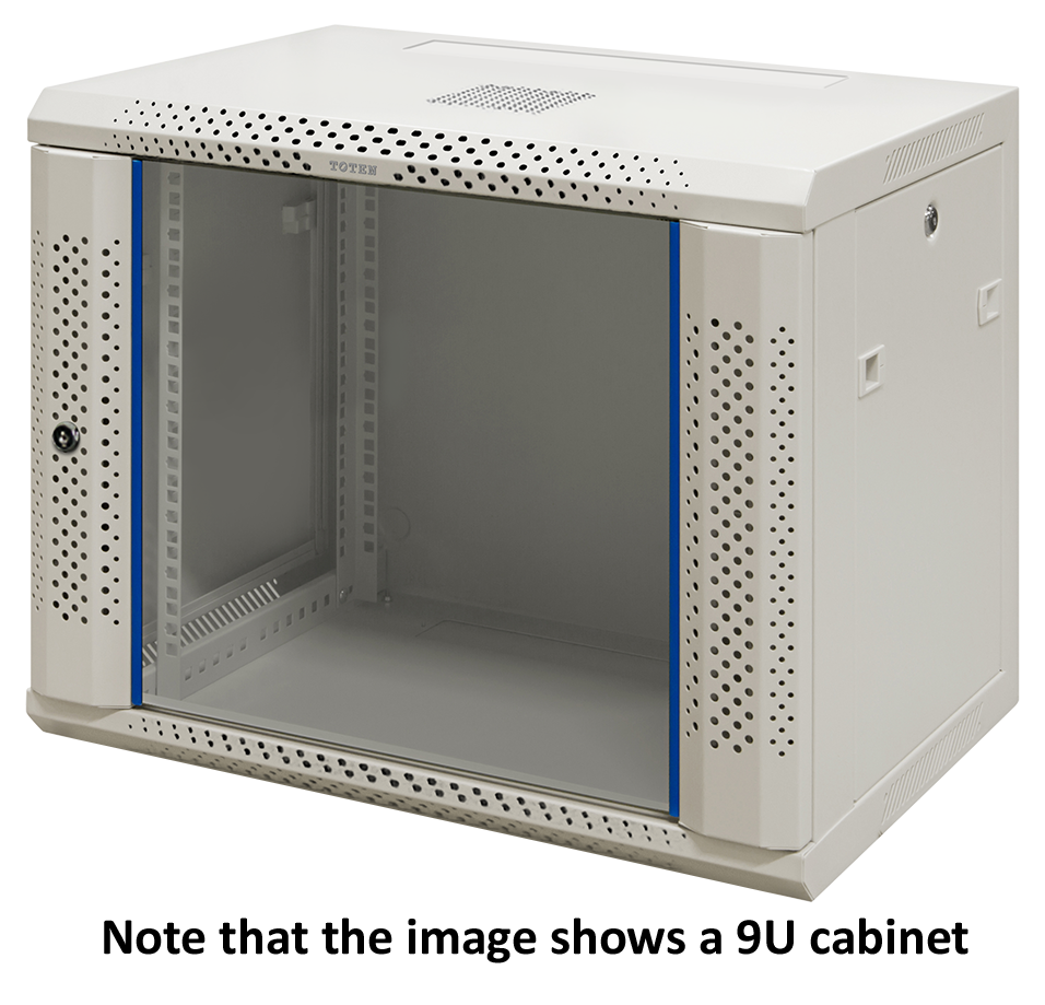 Toten 19&quot; 12U wall cabinet, 600*450mm, glass door, white