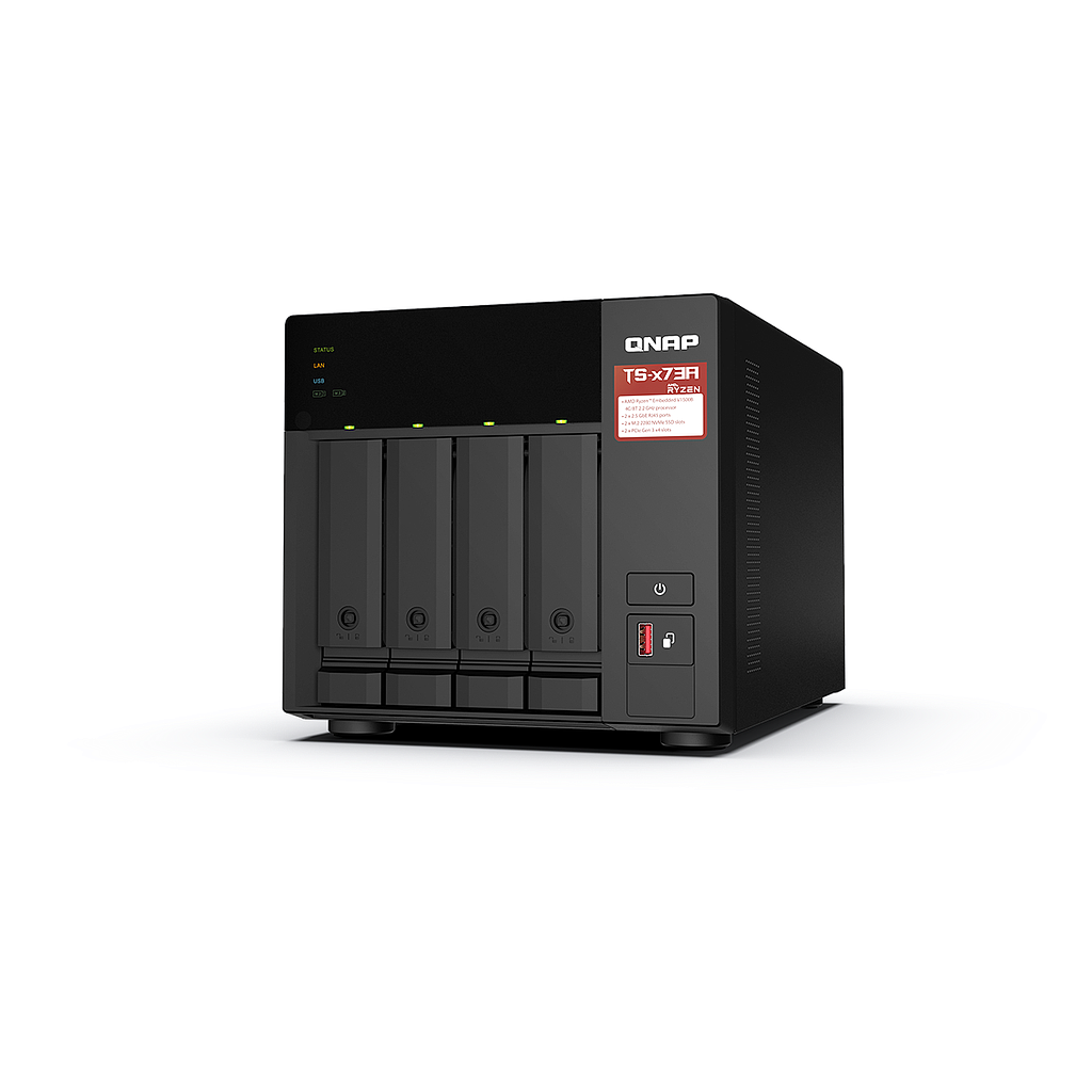 QNAP TS-473A-8G AMD Ryzen quad-core 2.2 GHz 2.5GbE NAS supports M.2 NVMe SSD &amp; PCIe expansion