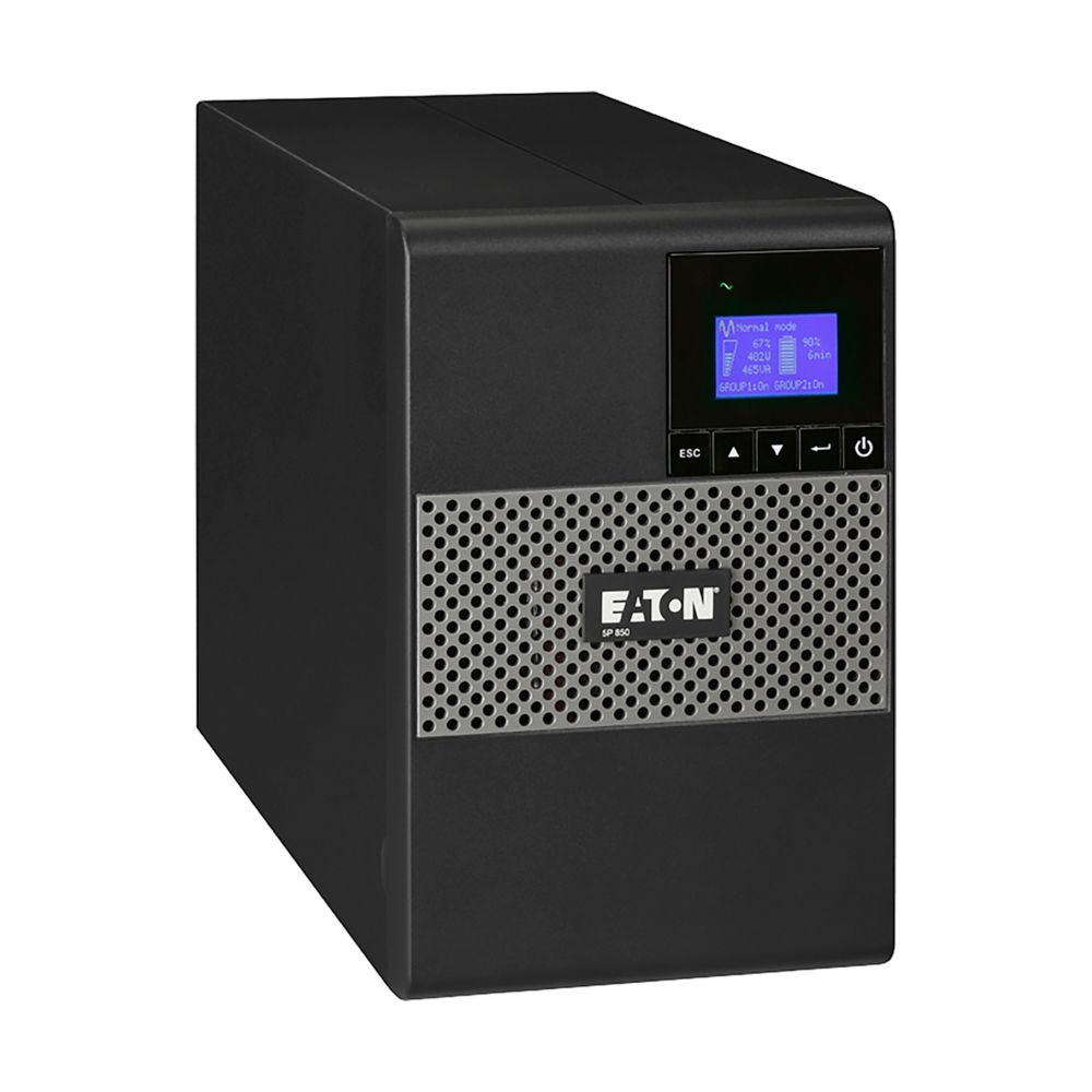 Eaton 5P Gen2 line-interactive UPS, 850VA/680W, input: C14, outputs: (6) C13, tower