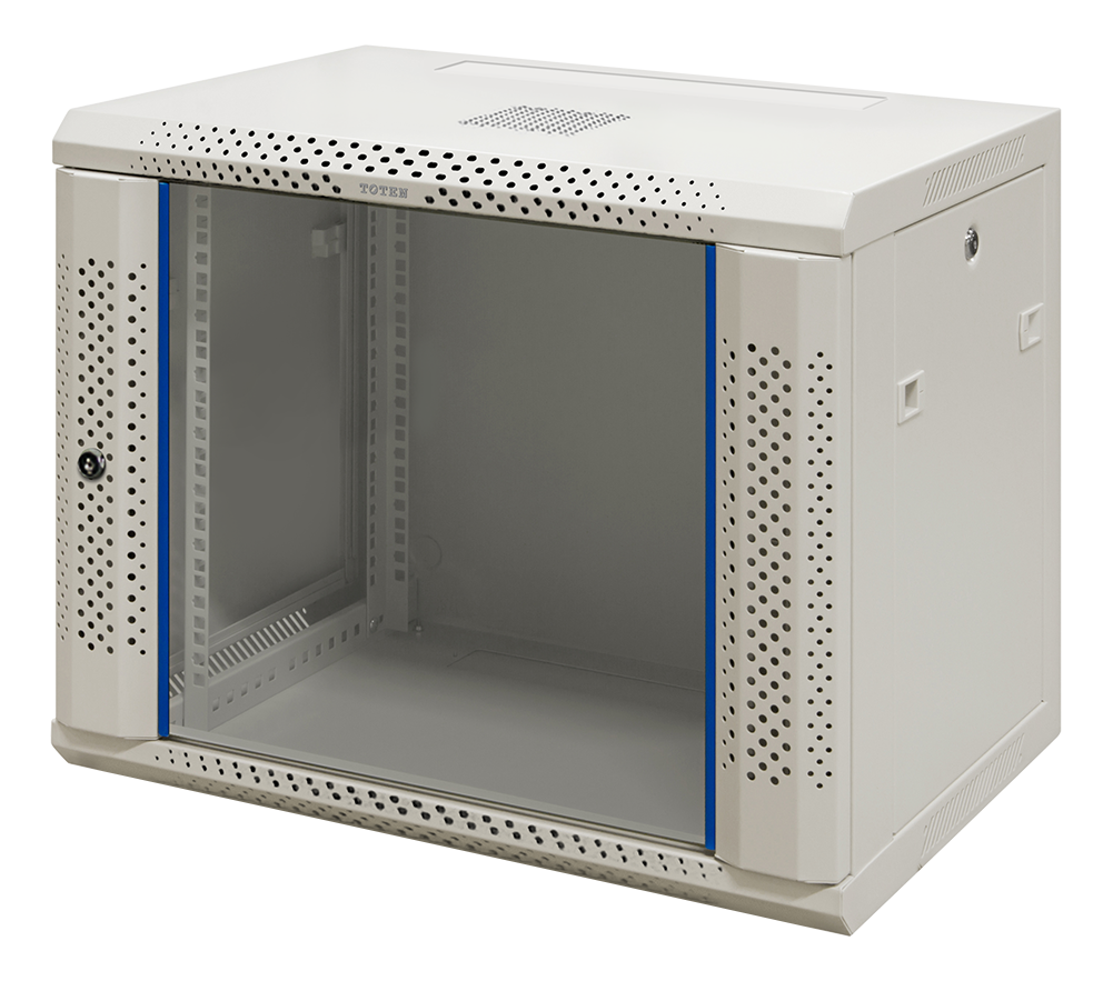 Toten 19&quot; 9U wall cabinet, 600*450, glass door, white