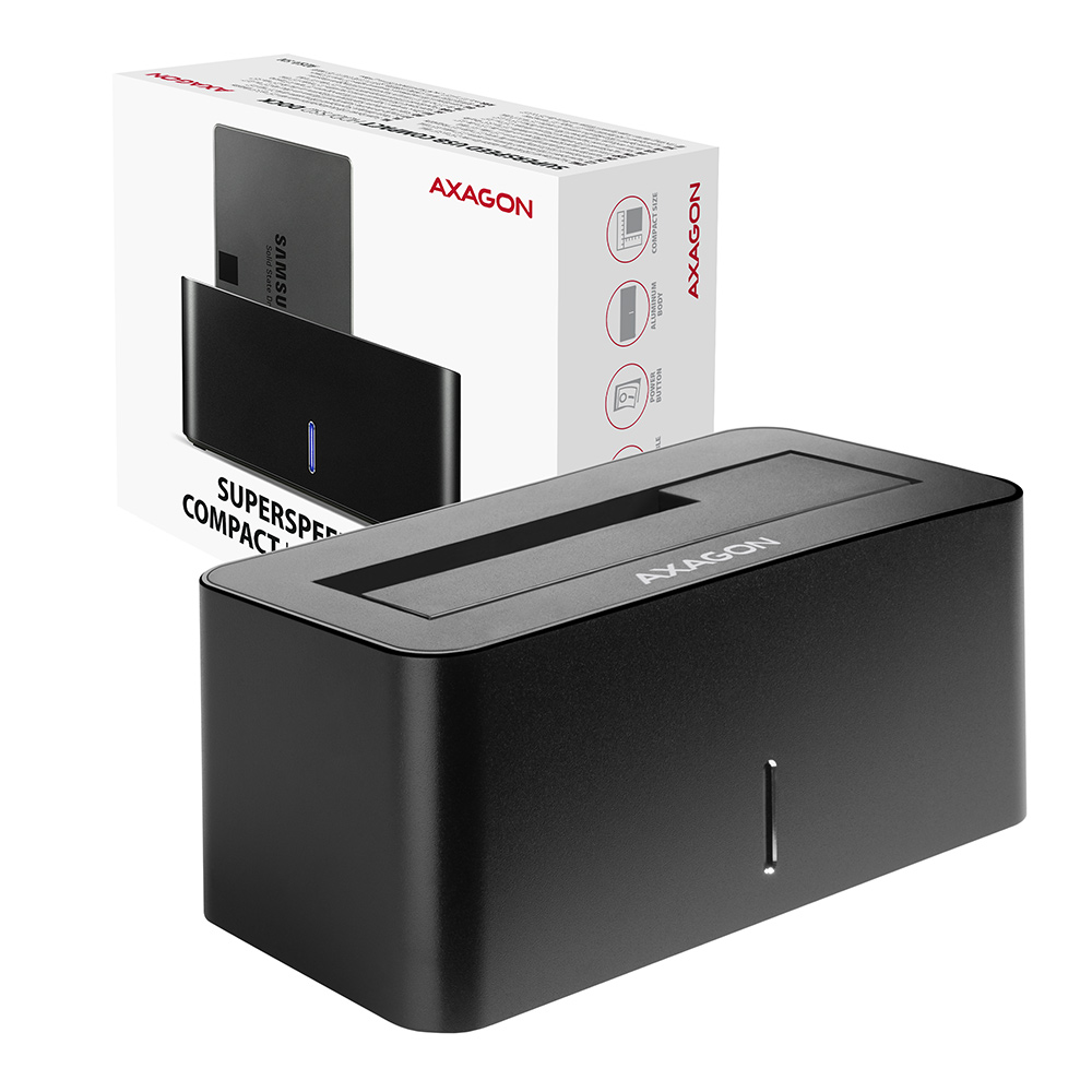 Axagon compact USB 3.2 Gen 1 docking station for 2.5" &amp; 3.5" SATA HDDs/SSDs