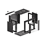Lanberg 19" räkikapp 9U seinale kinnituv 570*450, kiiresti koostatav (flat pack), must